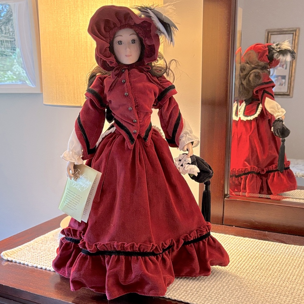 Very rare find Elegant Red Victorian “ Jo “ Doll from Little Women !